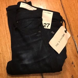 NWT Rag & Bone Modele skinny distressed dark 27